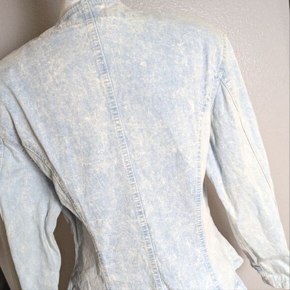 Vintage 90s Monique Fashions Blue Studded Stonewash Denim Jacket & Skirt Set L - Picture 9 of 14